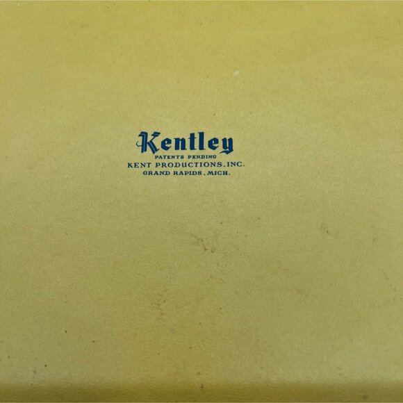 Vintage Kentley Yellow Buffet Trays Set Of 3 Folk Art Design MCM Grand Rapids - Picture 4 of 6